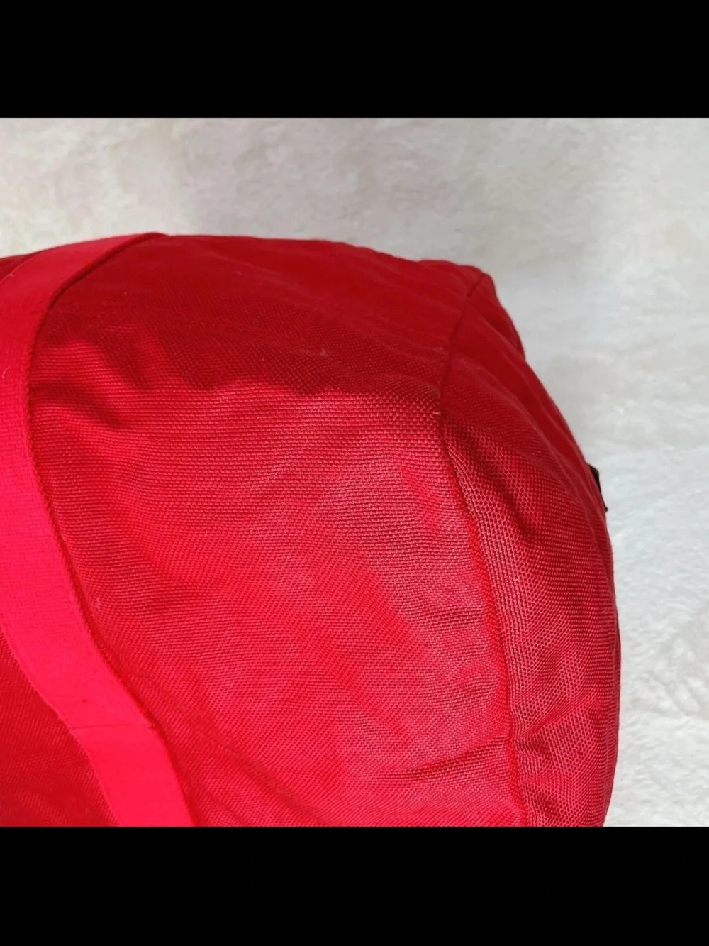 Mulberry Red Canvas Duffel Bag